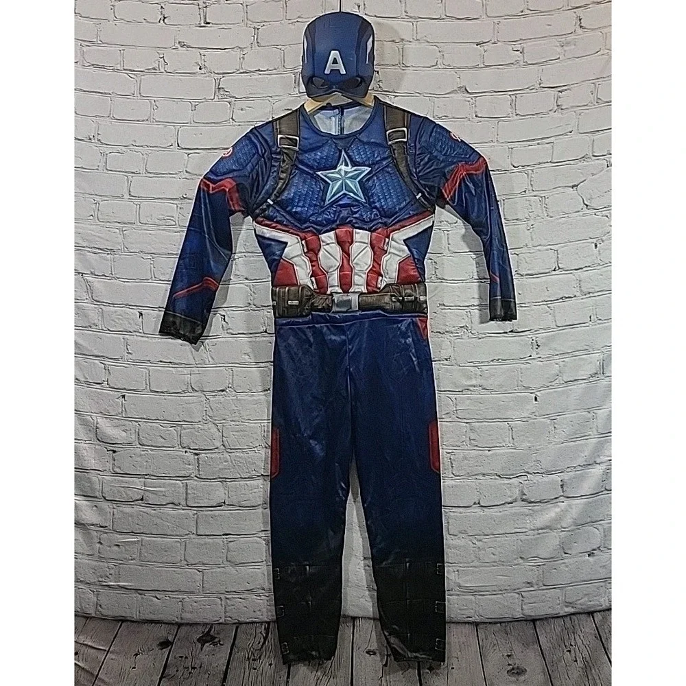 Captain America Costume With Mask Marvel Rubies‎ Boys Med Superhero Halloween